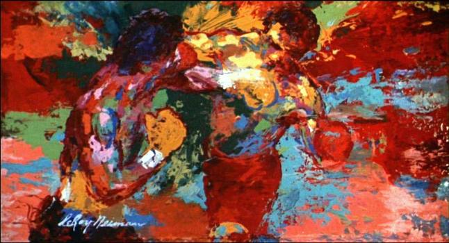 rocky 3 ending painting - Leroy Neiman rocky 3 ending art painting